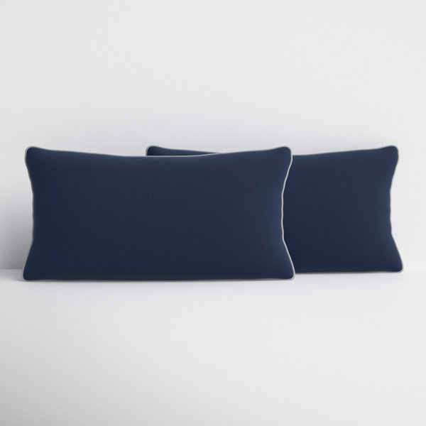 Navy rectangle throw fashion pillow